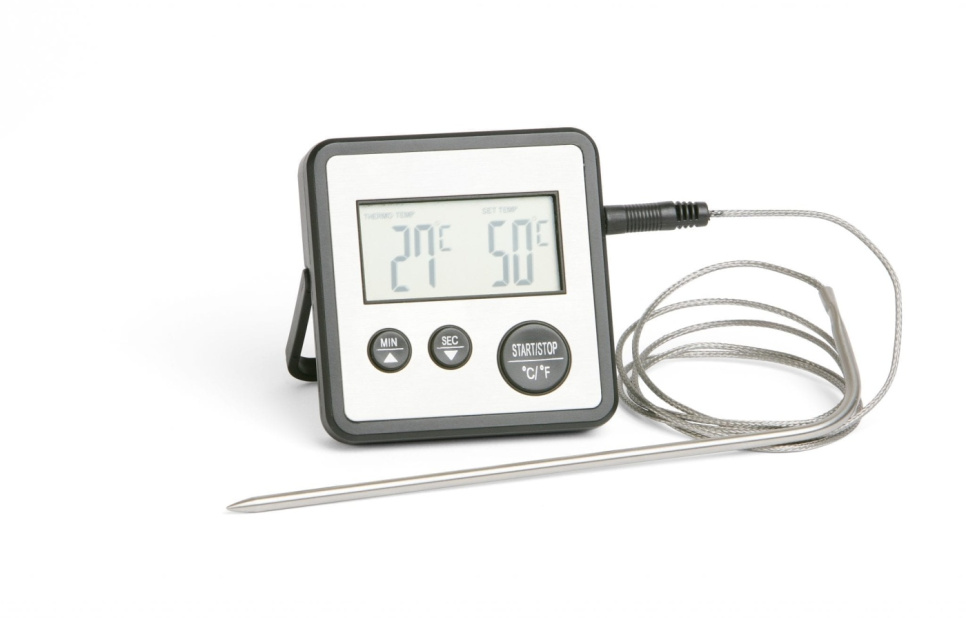 Digital stektermometer med timer i gruppen Matlagning / Mätare & Mått / Kökstermometrar / Sondtermometrar hos The Kitchen Lab (1071-10715)
