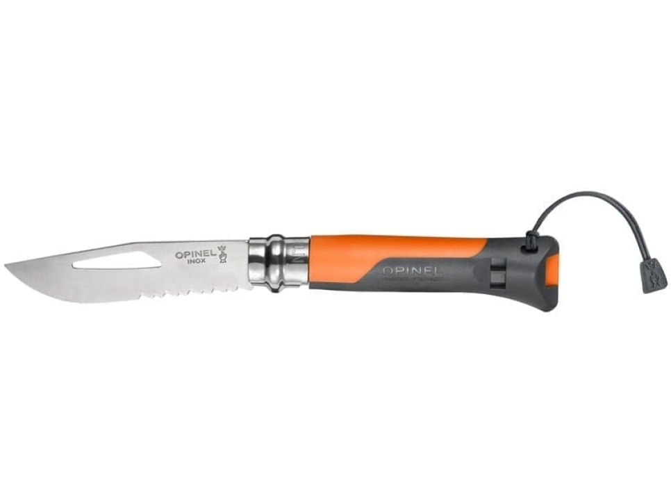 No. 8 Outdoor fällkniv, orange/svart - Opinel i gruppen Matlagning / Köksknivar / Övriga knivar hos KitchenLab (1073-13867)