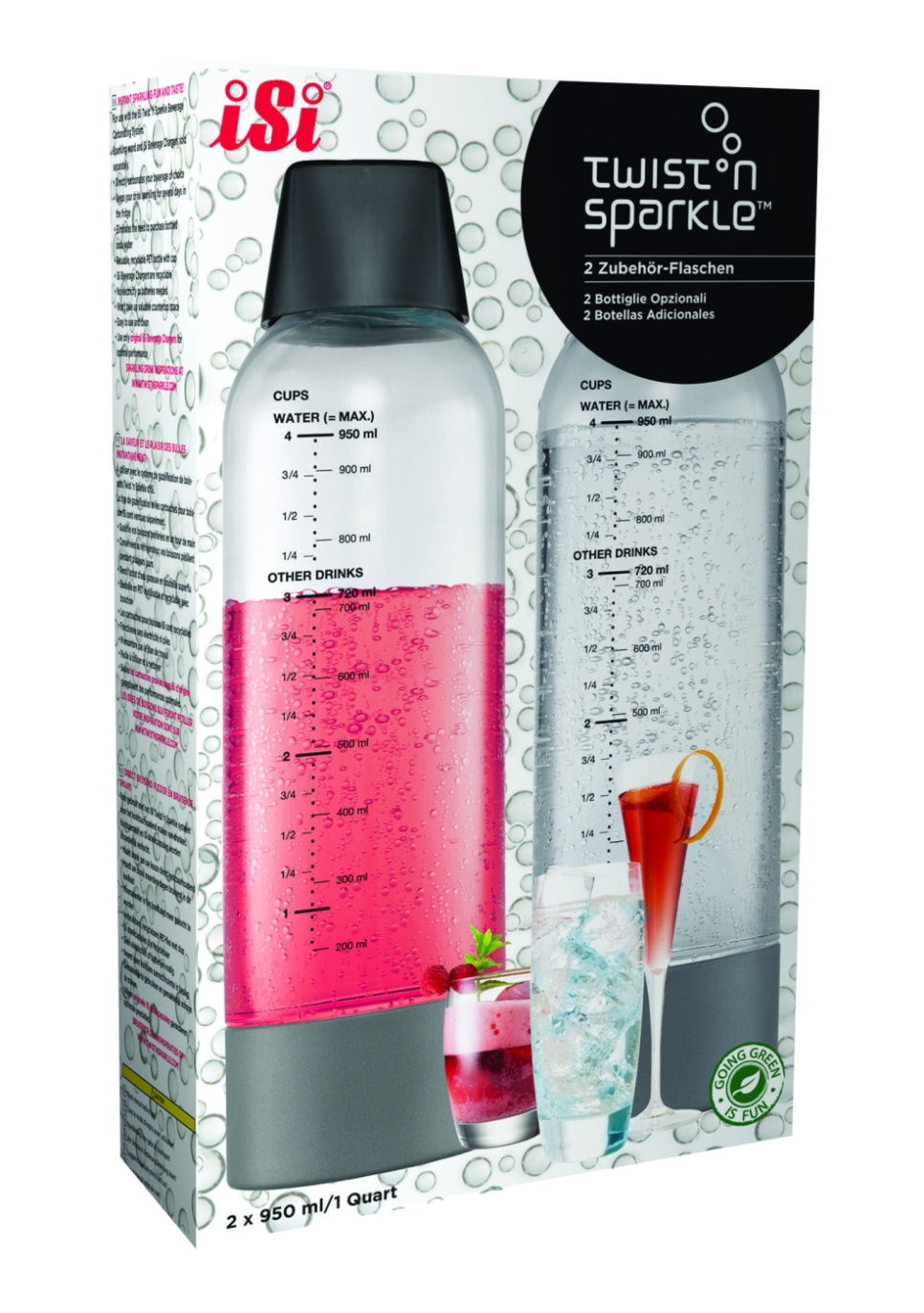Extraflaskor till Twist & Sparkle - iSi i gruppen Matlagning / Sifoner / Sifoner - Tillbehör hos The Kitchen Lab (1362-16054)