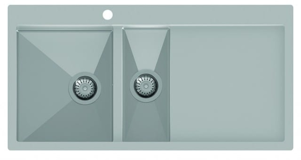Rostfri diskho dubbel 1000 x 510 mm med avställningsyta till höger i gruppen Köksinredning / Diskhoar hos The Kitchen Lab (1416-12563)