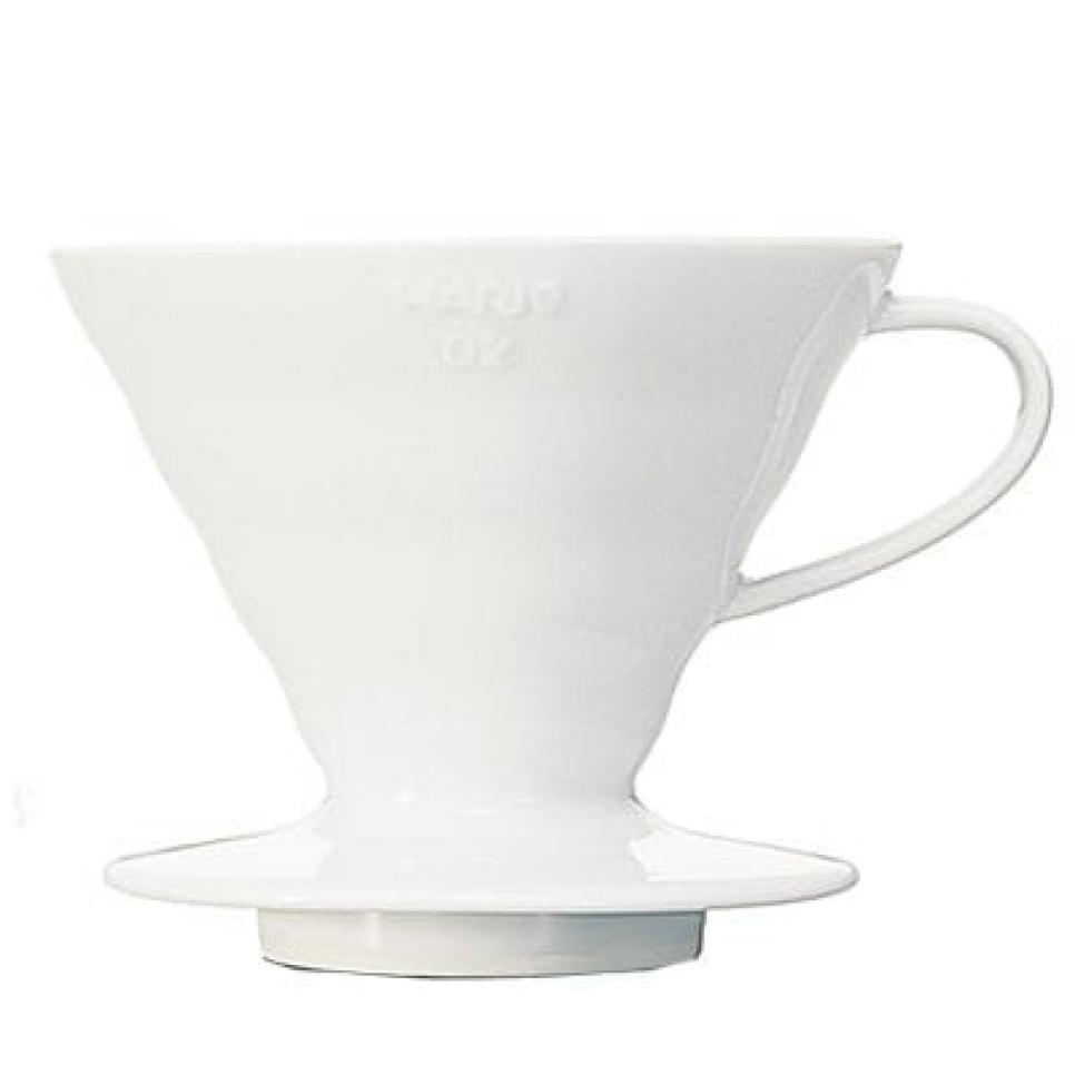 V60 02, Filterhållare i porslin - Hario i gruppen Te & Kaffe / Brygga kaffe / Pour over / Filterhållare hos KitchenLab (1636-13646)