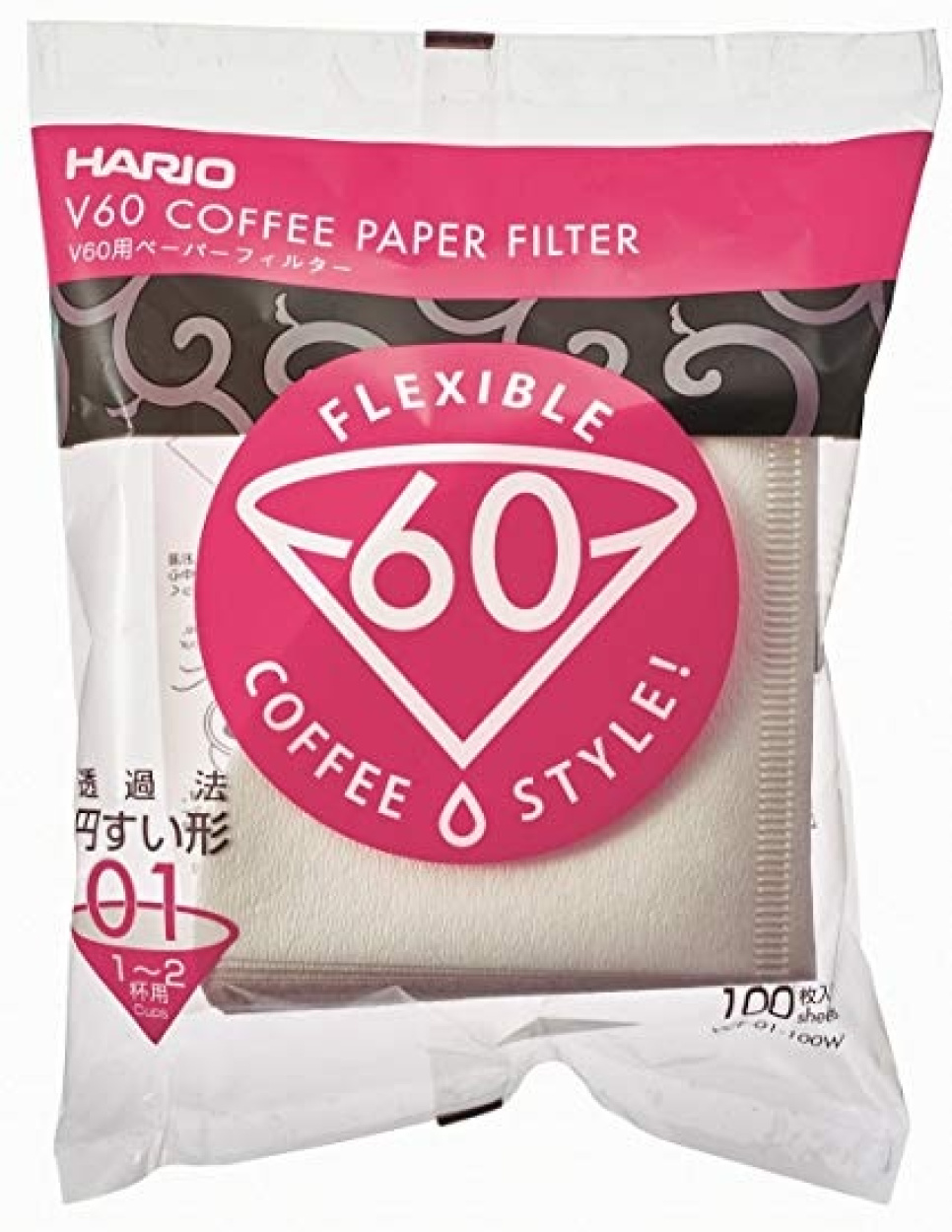 V60-filter 01 - Hario i gruppen Te & Kaffe / Kaffetillbehör / Kaffefilter hos The Kitchen Lab (1636-15924)