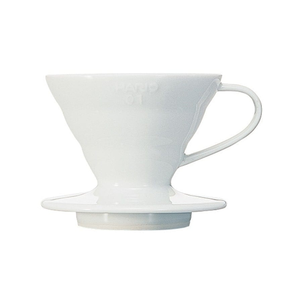 V60 01, Filterhållare i porslin - Hario i gruppen Te & Kaffe / Brygga kaffe / Pour over / Filterhållare hos The Kitchen Lab (1636-15925)