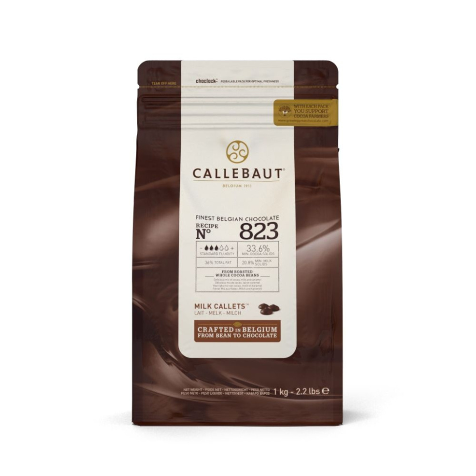 Couverture, mjölkchoklad 33,6 %, pellets, 1 kg - Callebaut i gruppen Bar & Vin / Barutrustning / Övrig barutrustning hos The Kitchen Lab (1827-25846)