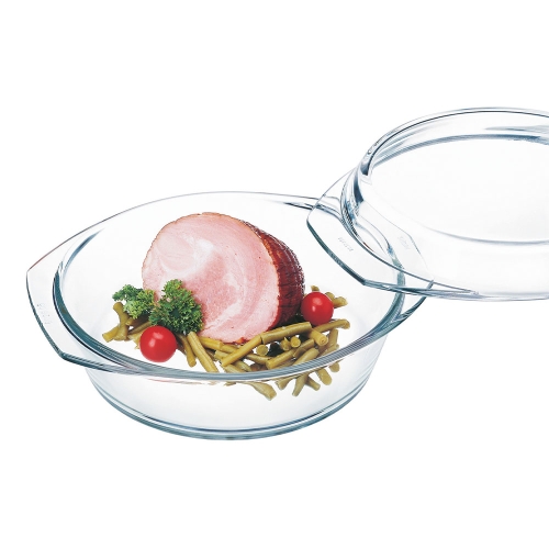 Rund Ugnsform i glas med lock, 20 cm - Simax