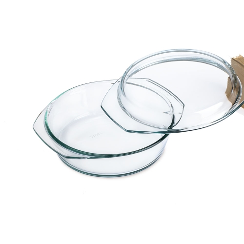 Rund Ugnsform i glas med lock, 23 cm - Simax