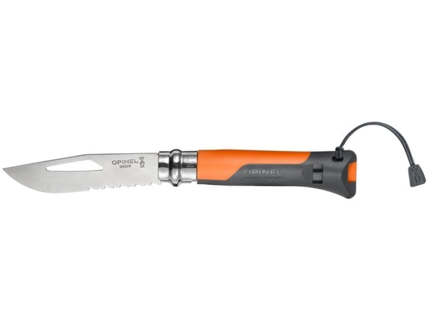 No. 8 Outdoor fällkniv, orange/svart - Opinel