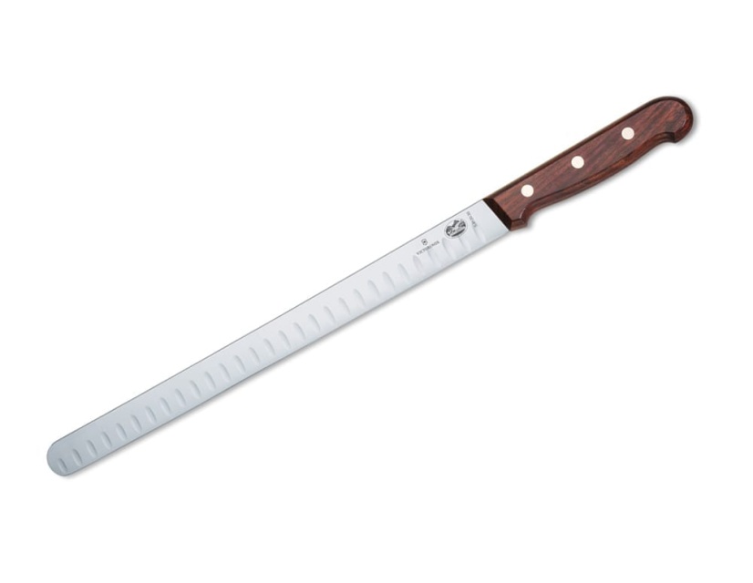 Victorinox Olivslipad laxkniv, 30 cm, trä