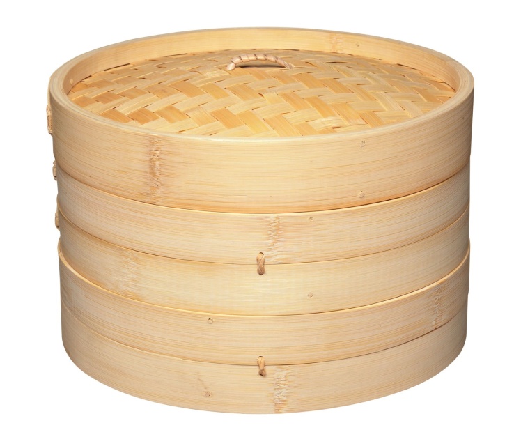 Ångkokare i bambu, 25 cm - Kitchen Craft