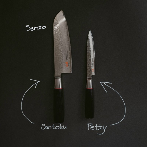 Knivset Senzo, Santoku + petty - Suncraft