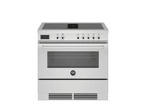 Induktionsspis med integrerad fläkt Professional, 90 cm, 4 zoner, 1 ugn, Rostfri -Bertazzoni