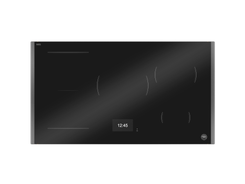 Induktionshäll, 90 cm, TFT display, 5 zoner (1 Flex) + Carbonio-ram – Bertazzoni
