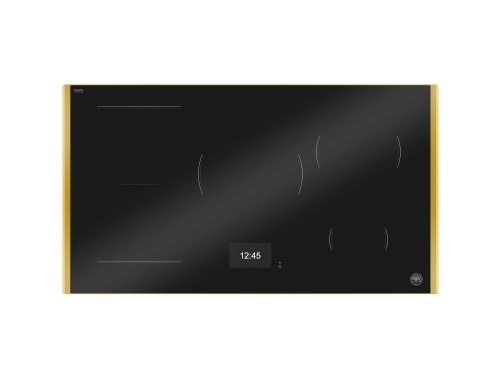 Induktionshäll, 90 cm, TFT display, 5 zoner (1 Flex) + guld-ram – Bertazzoni