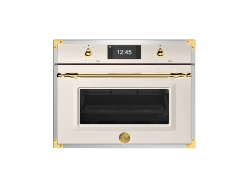 Kombiugn med mikro Heritage, TFT-display, Elfenbensvit/guld, - Bertazzoni