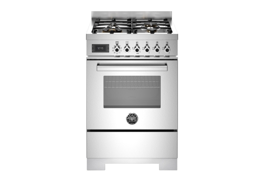 Gasspis Professional, 60 cm, 4 brännare, 1 ugn, Rostfri - Bertazzoni