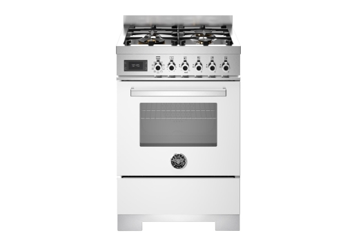 Gasspis Professional, 60 cm, 4 brännare, 1 ugn, Vit - Bertazzoni