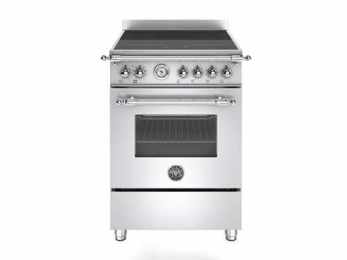 Induktionsspis Heritage, 60 cm, 4 zoner, 1 ugn, Rostfri - Bertazzoni