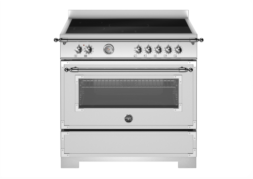 Induktionsspis Heritage, 90 cm, 5 zoner, 1 ugn, Rostfri - Bertazzoni