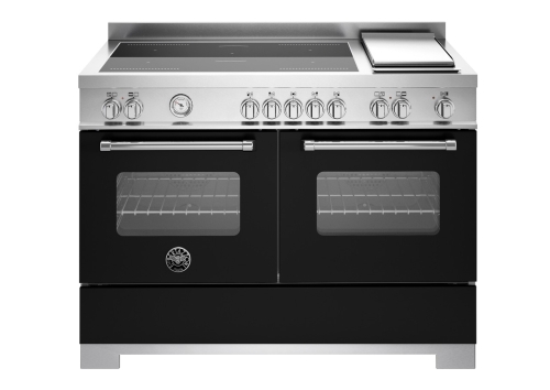 Induktionsspis Master, 120cm, 5 zoner + stekbord, 2 ugnar, Mattsvart - Bertazzon