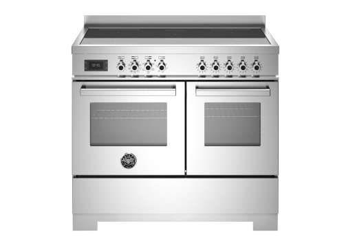 Induktionsspis Professional, 100 cm, 5 zoner, 2 ugnar, Rostfri - Bertazzoni
