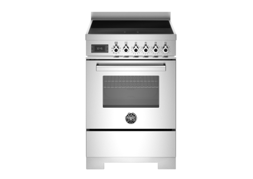 Induktionsspis Professional, 60 cm, 4 zoner, 1 ugn, Rostfri - Bertazzoni