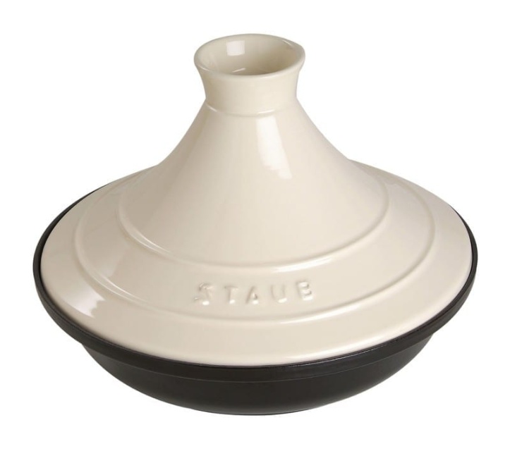 Tajine i gjutjärn, 28 cm, svart/creme - Staub