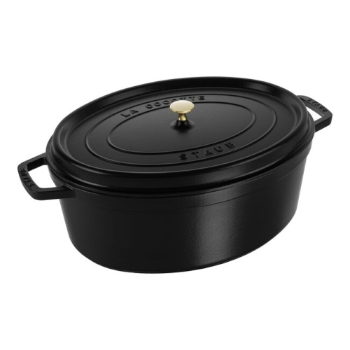 Oval gjutjärnsgryta, Svart - Staub