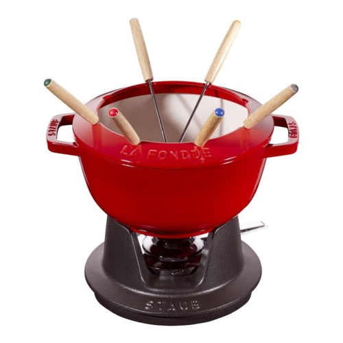 Fonduegryta, Röd, 20 cm - Staub