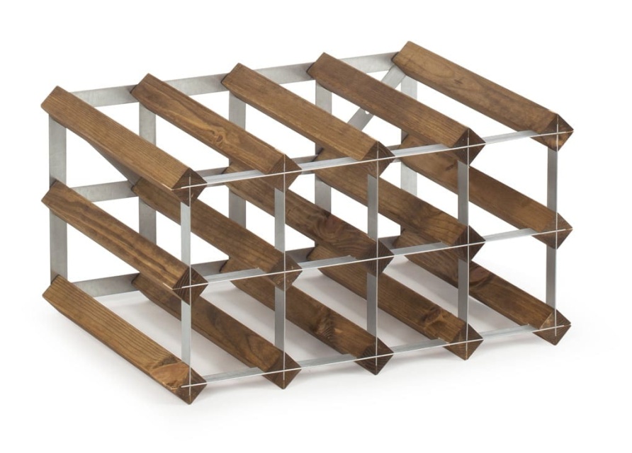 Påbyggnadsbart vinställ - Traditional Wine Racks Co. - Mörk ek, 12 flaskor