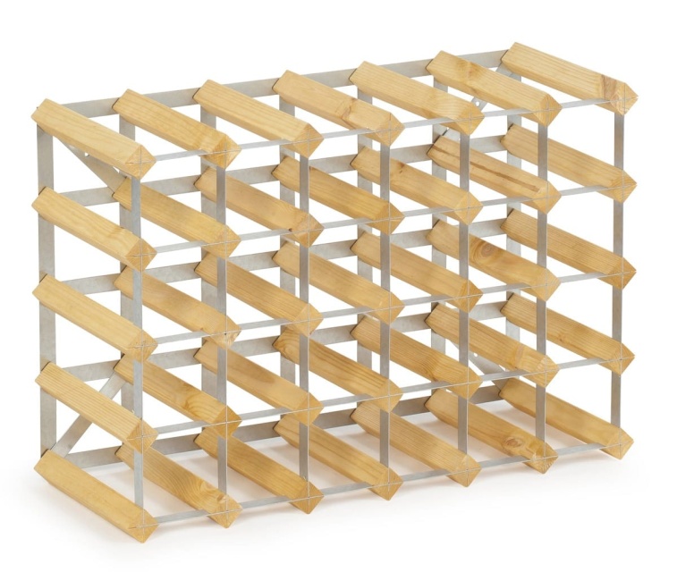 Påbyggnadsbart vinställ - Traditional Wine Racks Co. - Ljus ek, 30 flaskor