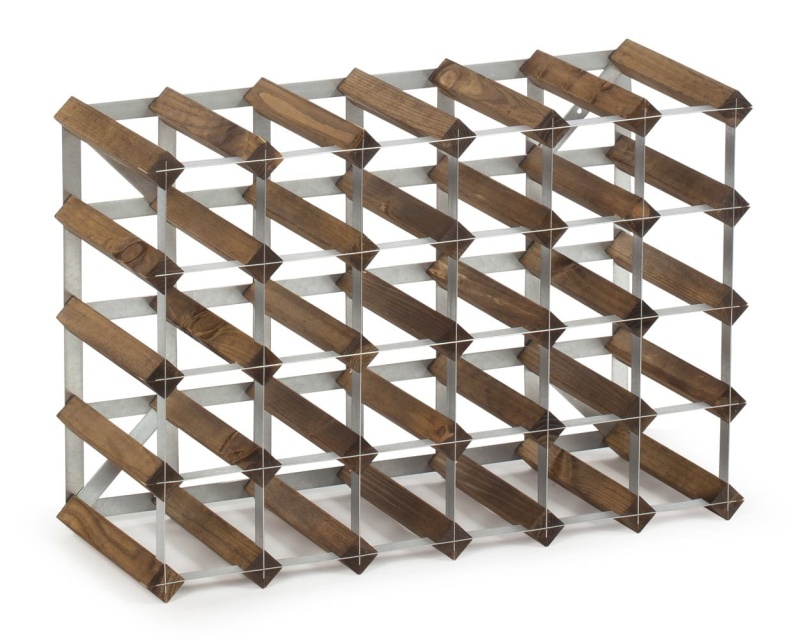 Påbyggnadsbart vinställ - Traditional Wine Racks Co. - Mörk ek, 30 flaskor