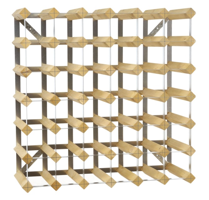 Påbyggnadsbart vinställ - Traditional Wine Racks Co. - Ljus ek, 42 flaskor