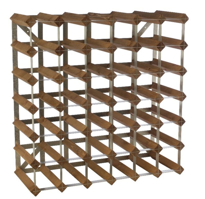 Påbyggnadsbart vinställ - Traditional Wine Racks Co. - Mörk ek, 42 flaskor