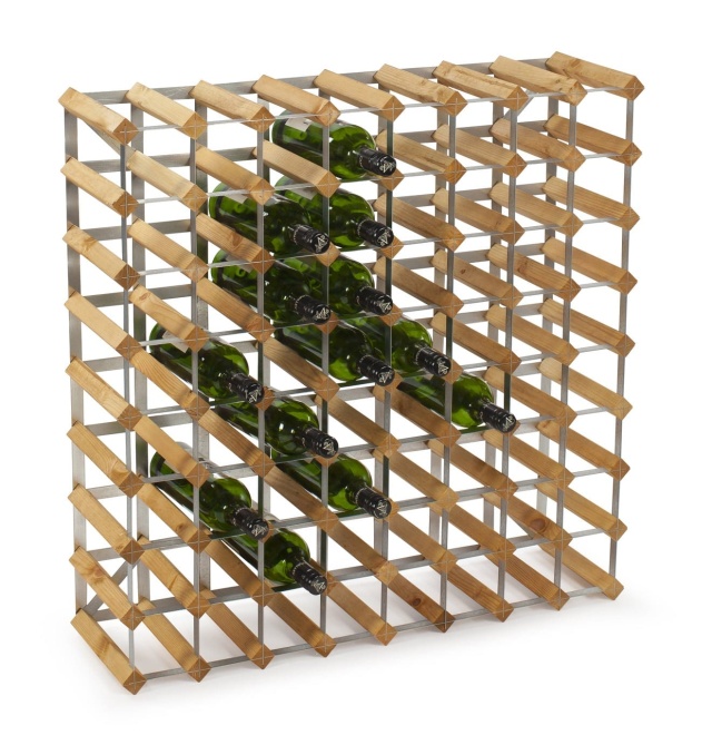 Påbyggnadsbart vinställ - Traditional Wine Racks Co. - Ljus ek, 72 flaskor