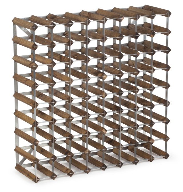 Påbyggnadsbart vinställ - Traditional Wine Racks Co. - Mörk ek, 72 flaskor