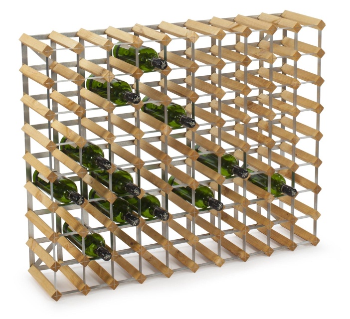 Påbyggnadsbart vinställ - Traditional Wine Racks Co. - Ljus ek, 90 flaskor