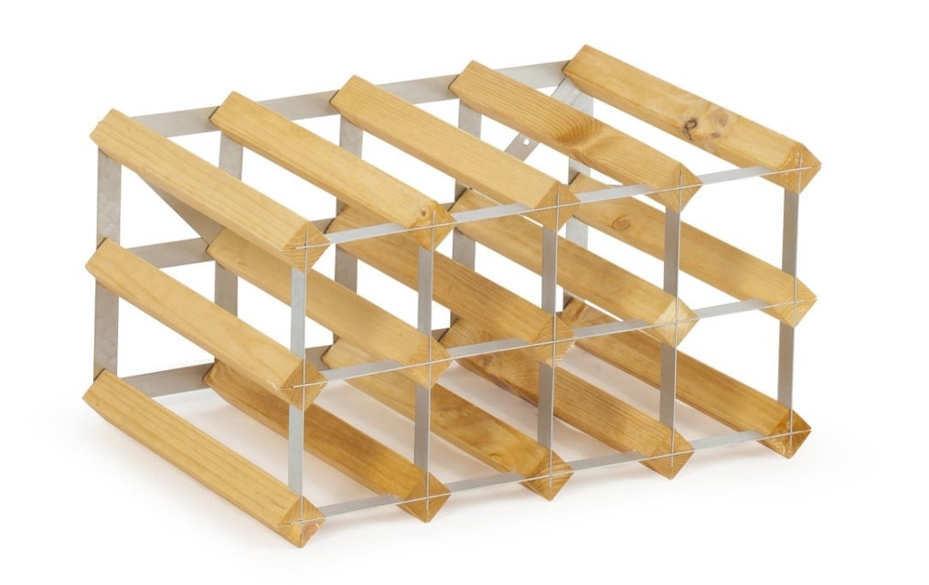 Påbyggnadsbart vinställ - Traditional Wine Racks Co. - Ljus ek, 12 flaskor