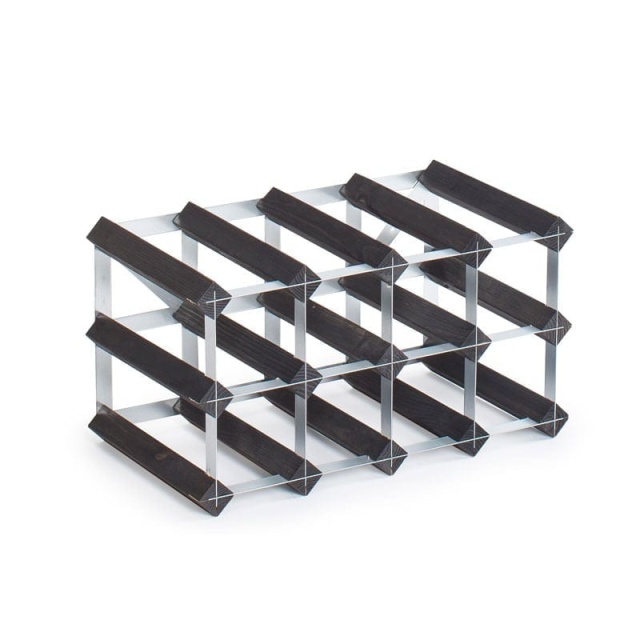 Påbyggnadsbart vinställ - Traditional Wine Racks Co. - Svart, 12 flaskor