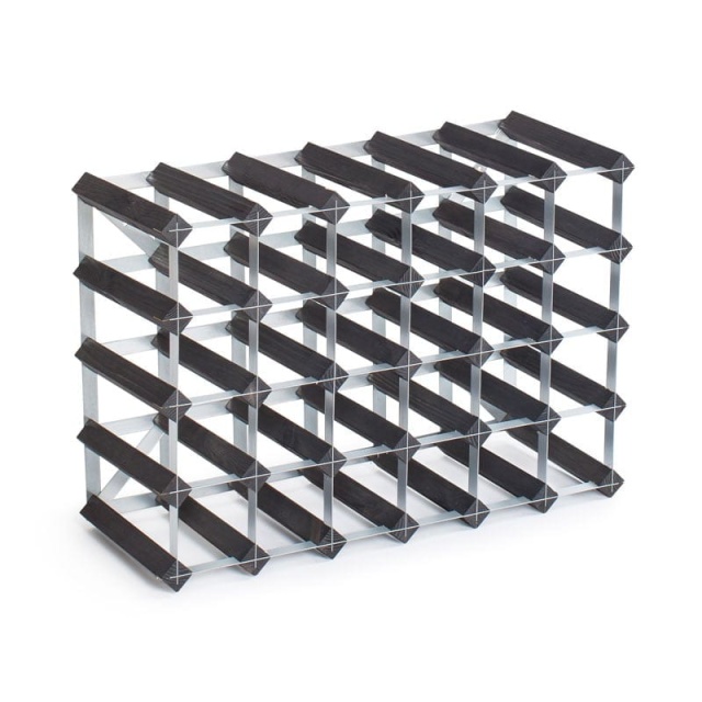 Påbyggnadsbart vinställ - Traditional Wine Racks Co. - Svart, 30 flaskor