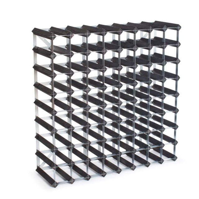 Påbyggnadsbart vinställ - Traditional Wine Racks Co. - Svart, 72 flaskor