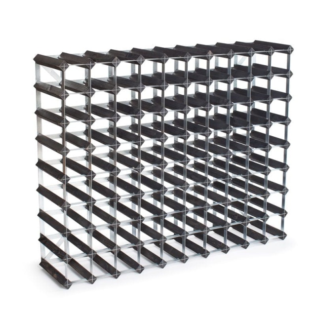 Påbyggnadsbart vinställ - Traditional Wine Racks Co. - Svart, 90 flaskor