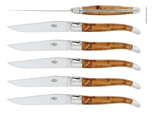 Sex knivar, Handtag av En, blank, Tradition - Forge de Laguiole