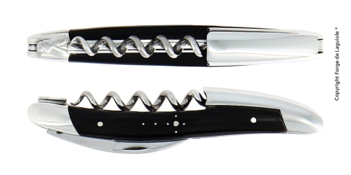 Sommelierkniv av Mörkt Horn, blank, Tradition - Forge de Laguiole