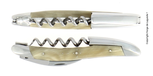 Sommelierkniv av Ljust Horn, blank, Tradition - Forge de Laguiole