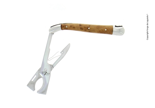 Cigarrsnoppare, handtag av Tuja, blank - Forge de Laguiole