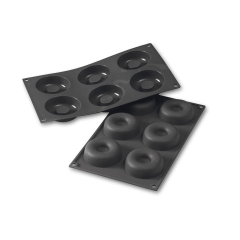 Silikonform SF012, Savarin, 6 st 72 x 23 mm - Martellato
