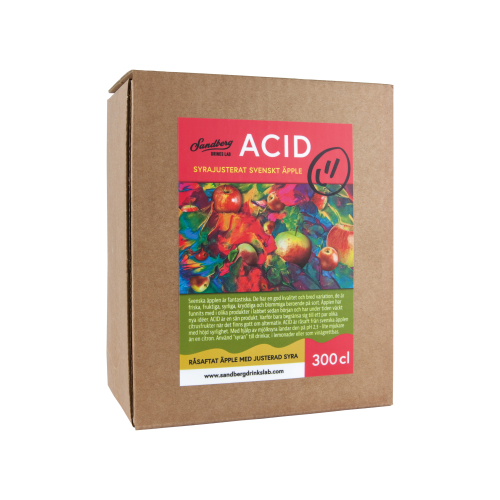 Syrajusterat svenskt äpple, 3L BiB, ACID - Sandberg Drinks Lab