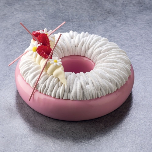 Tårtform i silikon, två delar, 3D Cake kit, KE070, Corolla, ø18cm - Pavoni