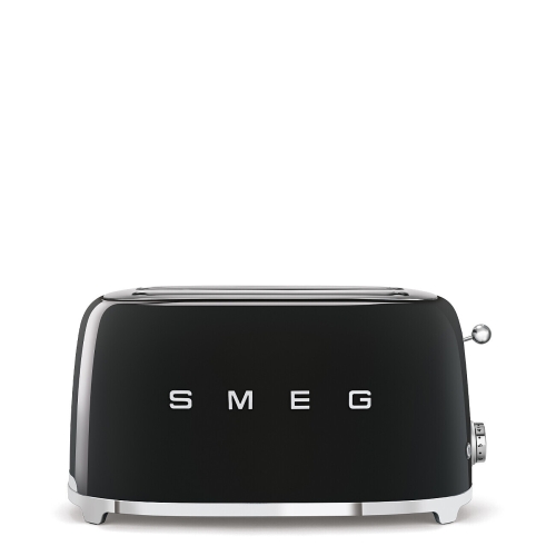 Brödrost, 4 skivor, Långa fack, Svart - Smeg