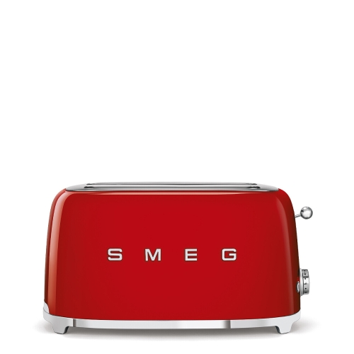 Brödrost, 4 skivor, Långa fack, Röd - Smeg